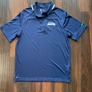 Nike Dri-Fit Seattle Seahawks navy polo men’s LG.